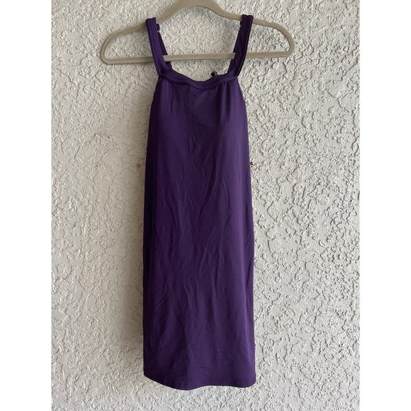 NWT Lands End size 10 dark purple swim dress bathing suit - Picture 2 of 4